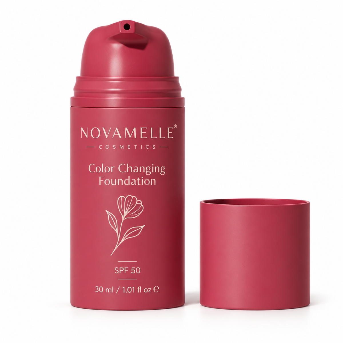 Novamelle Cosmetics Color Changing Foundation SPF 50, 30 ml