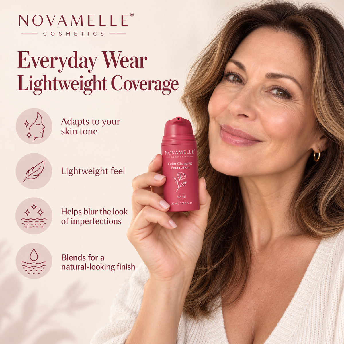 Novamelle Color Changing Foundation – everyday – EN