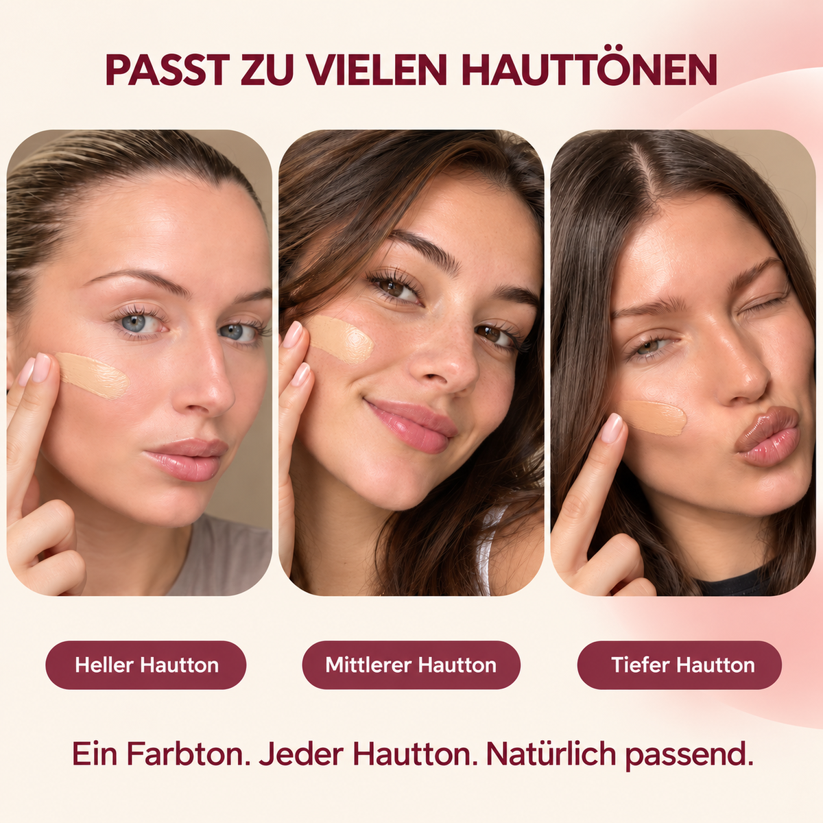 Novamelle Color Changing Foundation – skin-tones – DE