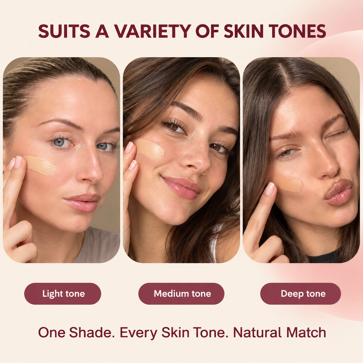 Novamelle Color Changing Foundation – skin-tones – EN